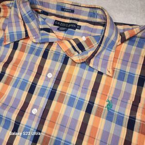U.s. Polo Assoc. 4XL Striped Multi Color Button Up, Button Down Men’s Shirt 4XL
